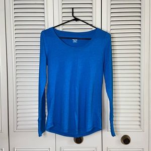 🌟Mossimo Supply Co Solid Blue Long Sleeve T Shirt Size Medium